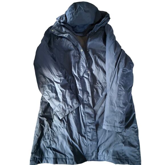 L. L. Bean long navy coat size L - Picture 1 of 4